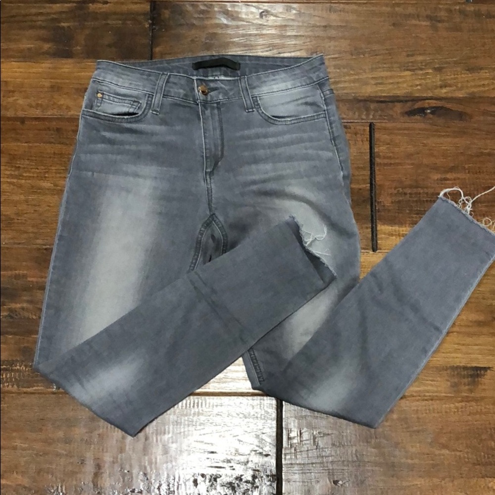 Gray JOES jeans, size 26, frayed bottom